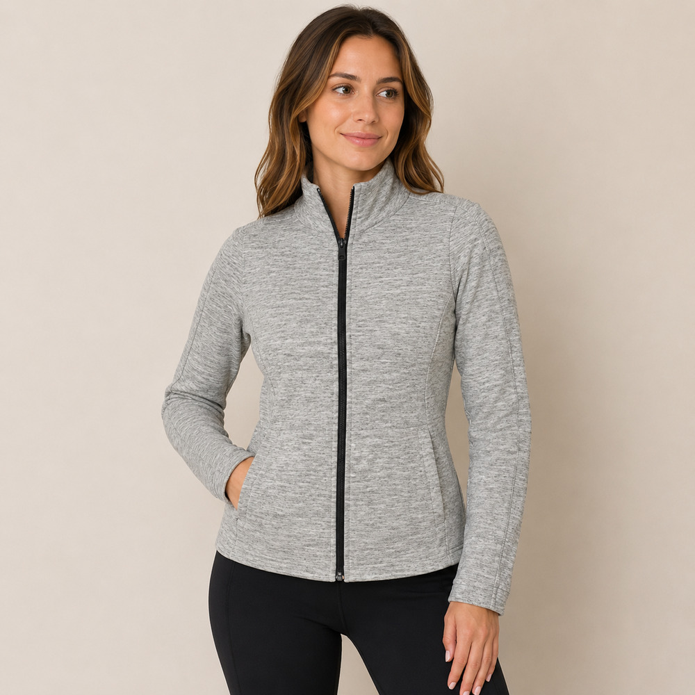 Lululemon Going Places Jacket Heathered Space Dyed Medium Grey Black 4